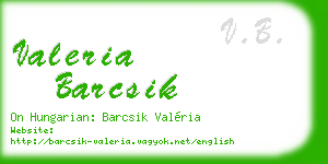 valeria barcsik business card